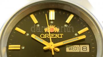 Orient AA Crystal 21 köves automata karóra, kristály üveggel, fém szíjjal, naptárral, működő állapot...