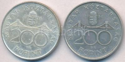 1994. 200Ft Ag "Deák" (2x) T:2
Adamo F13.1