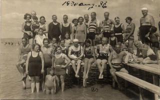 1930 Siófok, fürdőzők, Nagy István fényképész, photo