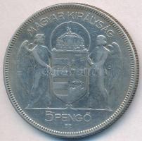 1930. 5P Ag "Horthy jobbra" T:3