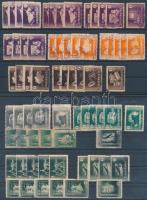 1954-1955 Gyűjtsd a papírt, rongyot, vasat, fémet 69 db levélzáró 2 stecklapon