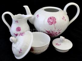 Hutschenreuther jelzett német porcelán teáskészlet. Hat személyes, komplett. hibátlan / Tea set for ...