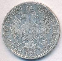 Ausztria 1886. 1Fl Ag "Ferenc József" T:2- kis ph. 
Austria 1886. 1 Florin Ag "Franz...