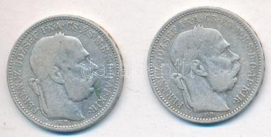 1893KB-1895KB 1K Ag "Ferenc József" (2x) T:2-,3