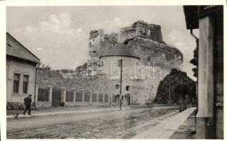 Léva, Levice; várrom / castle ruins, '1938 Léva visszatért' So. Stpl