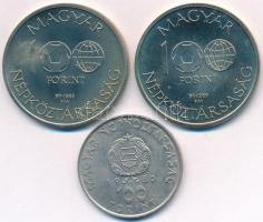 1980. 100Ft Ni "Szovjet-magyar közös űrrepülés" + 1985. 100Ft Cu-Ni-Zn "Labdarúgó Vil...