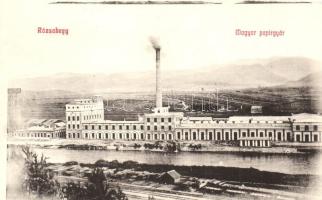 Rózsahegy, Ruzomberok; Magyar papírgyár, Komor testvérek kiadása / paper factory (vágott / cut)