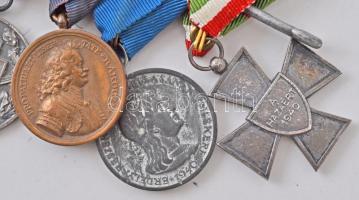 1898. "Jubileumi Emlékérem Polgári Alkalmazottak Számára" Br kitüntetés mellszalaggal + 19...