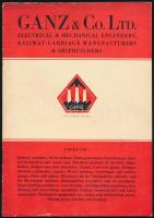 1938 Ganz & Co. Ltd., angol nyelvű ismertető prospektus, 15 p.