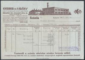 1948 Gerber és Virány díszes fejléces számla