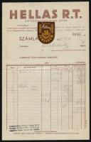 1948 Hellas Rt. díszes fejléces számla