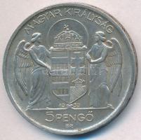 1939. 5P Ag "Horthy balra" T:2 ph., patina 
Adamo P8.2