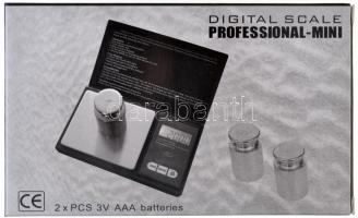 "Professional-Mini" ékszermérleg 0,01-100g eredeti csomagolásban, leírással, két db elemme...