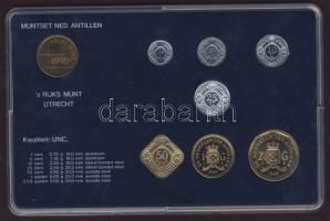 Holland Antillák 1990. Forgalmi sor szettben 7klf + zseton 1c-2 1/2G T:1 Csak 10.000db!