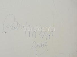 Rubint Ávrahám Péter (1958-): R.A.P/III. Olaj, vászon, jelzett,  100×100 cm