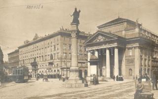 Abbazia, Ufficio Cambio / square view with tram C, Tergesteo, change office, Erich Bährendt photo
