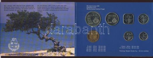 Aruba 1991. Forgalmi sor szettben 5klf + zseton 5c-2 1/2G T:1