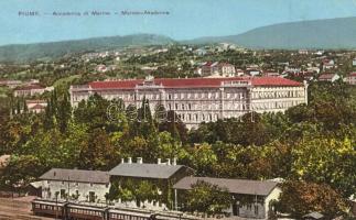 Fiume, Accademia di Marina / Marine Akademie / naval academy, railway station