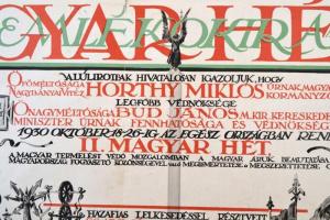 1930 A Magyar Hét emlékére kiadott oklevél, hajtott, szakadással