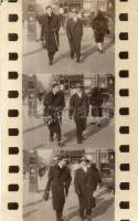 1928 Wroclaw, Breslau; film frames, shop of C. Garren, men with walking stick, photo (cut)