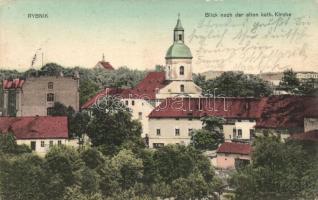 Rybnik, Blick nach der alten kath. Kirche / old church