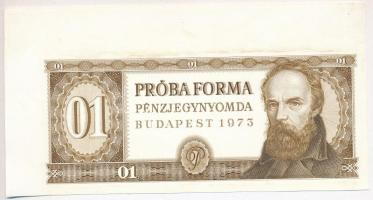 1973. Táncsics 01 "PRÓBA FORMA" előlap kész, hátlap üres, ívszéllel T:II