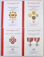 5db Auktionhaus H. D. Rauch katalógus: Orden und Ehrenzeichen 1992., Orden- Medaillen- Auktion 2005., Ordensauktion 2013., Sommerauktion, Katalog II, 2013., 96. Münzenauktion 2014.. Mind használt állapotban.