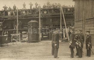 Pola, IV. Károly király látogatása a hajógyárban, Maximilian Njegovan / Visitation of Charles IV in the ship factory, K.u.K. Kriegsmarine, photo