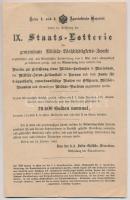 Ausztria / Bécs 1882. "IX. Városi Lottó" hirdetése, játékterve, nyeremények leírása T:II,II- Austria / Vienna 1882. "IX. Staats-Lotterie" advertisement and game plan with information about prizes C:XF,VF