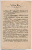 Ausztria / Bécs 1882. "IX. Városi Lottó" hirdetése, játékterve, nyeremények leírása T:II,I...