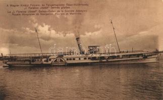 M. kir. Folyam- és Tengerhajózási Rt SS I. Ferencz József termes gőzöse; Klösz György és Fia / Hungarian steamship