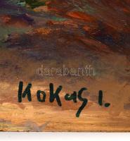 Kokas jelzéssel: Kompozíció. Olaj, farost, 50×40 cm