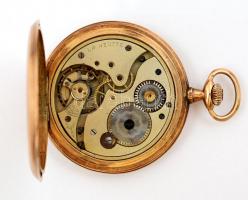 cca 1920 Pacific svájci dupla fedelű 14 K arany zsebóra, La Heutte jelzett szerkezettel, másodpercmu...