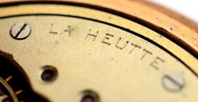 cca 1920 Pacific svájci dupla fedelű 14 K arany zsebóra, La Heutte jelzett szerkezettel, másodpercmu...