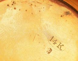 cca 1920 Pacific svájci dupla fedelű 14 K arany zsebóra, La Heutte jelzett szerkezettel, másodpercmu...