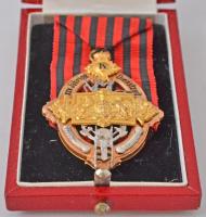 Német Államok / Bajorország ~1885. "25 éves szolgálati időért" aranyozott fém kitüntetés s...