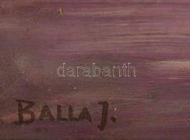 Balla jelzéssel: Napraforgók. Olaj, farost, keretben, 56×52 cm