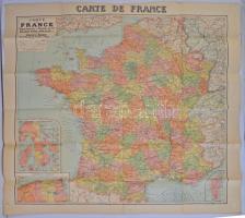 cca 1910 Franciaország és környékének vasúti és egyéb térképe. / France and area map of the railways 100x85 cm