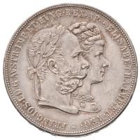 Ausztria 1879. 2G Ag "I. Ferenc József és Erzsébet királynő / Ezüstlakodalom" (24,69g) T:1-   Austria 1879. 2 Gulden Ag "Franz Joseph and Elisabeth / Silver Jubilee" (24,69g) C:AU  Krause X#M5