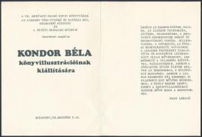 1983 Meghívó Kondor Béla Erzsébetvárosi Kisgalériában rendezett kiállításának megnyitójára