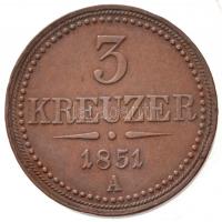 Ausztria 1851A 3kr Cu T:1-,2 ph.
Austria 1851A 3 Kreuzer Cu C:AU,XF edge error