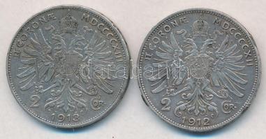 Ausztria 1912-1913. 2K Ag "Ferenc József" (2x) T:2,2- patina, ph.
Austria 1912-1913. 2 Co...