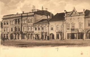 Eperjes, Presov; Első temetkezési Intézet, Wenczel István üzlete; kiadja Cattarino / funeral office, shops