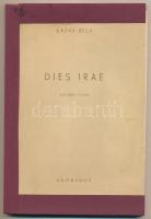 Kádár Béla: Dies Irae. Huszonnégy tollrajz.  Bp., 1945, Anonymus. Átkötött papírkötés, az újrakötéshez az eredeti borítót felhasználták.
