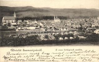 Szamosújvár, Gherla; vasútállomás vagonokkal, Todorán E. kiadása  / railway station, with wagons  (EK)