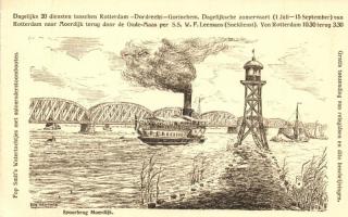 Moerdijk, Spoorburg, Dutch art postcards s: Eug. Rensburg