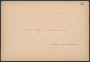 cca 1880-1890 Bártfai fürdő, keményhátú fotó Divald Károly műterméből, hátulján feliratozva, 11×16 c...