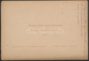 cca 1880-1890 Szepesbélai cseppkőbarlang, keményhátú fotó Divald Károly műterméből, hátulján felirat...