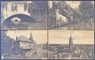 Kb. 140 db RÉGI olasz és belga városképes lap, vegye sminőség / Cca. 140 pre-1945 Italian and Belgian town-view postcards, mixed quality
