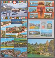 77 db MODERN főleg szovjet városképes lap, díjjegyes, portós képeslapok / 77 modern mostly Soviet town-view postcards
